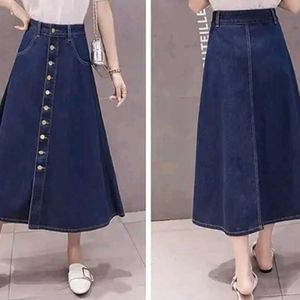 Denim A-Line Skirt