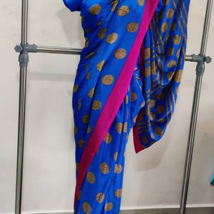 Polka Dots Saree With Blouse