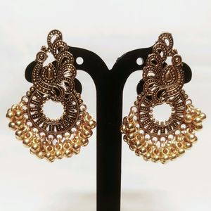 "Diwali Offer" - Big Golden Earrings