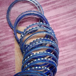 Blue Colour Glass Bangles