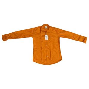 Dark Orange XL size Plain Men's Shirts