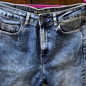 Washed Pattern Jeans
