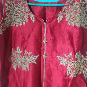 Red Anarkali Party Wear Xl Size