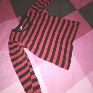 Red And Black Kids T Shirt From 4-7years