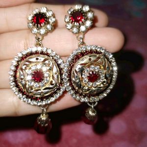 Attractive Earring and Golden red Earrings Combo