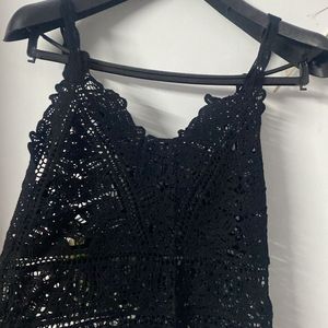 Bow Net Cami Top