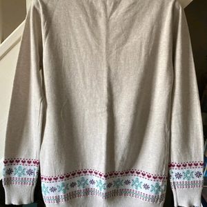 Peacocks Beige Round Neck Cotton Sweater