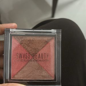 Swiss Beauty Blusher & Highlighter 2 In 1