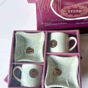 4pcs Ceramic Cups Gift Pack Set