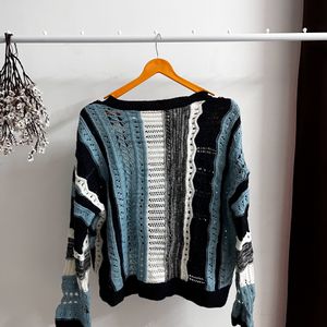 New Oversized Crochet Sweater