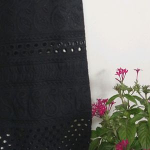 Chikankari Black Plazzo Pants