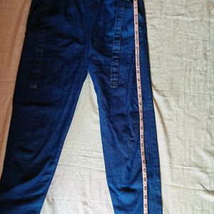 Dark Blue Paperbag Jeans