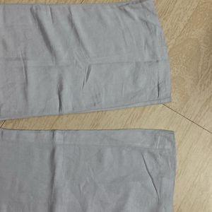 Powder Blue Linen Formal Pants From H&M