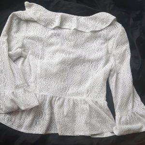 Vintage Peplum Lace Top