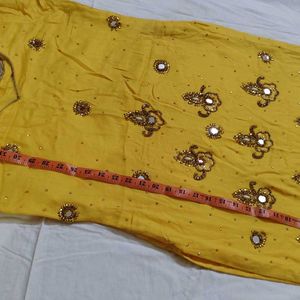 Yellow Complete Salwar Suit Embroidered