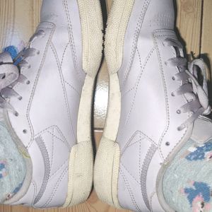 Reebok Leather Lilac Laceup Shoes