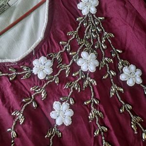 Purple Handwork Dress