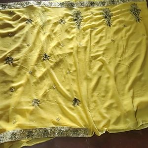 Yellow Colour Saree,