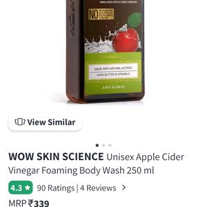 WOW SKIN SCIENCE Unisex Fomaing BODY WASH