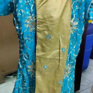 Traditional Chanderi Silk Suit 💙💛