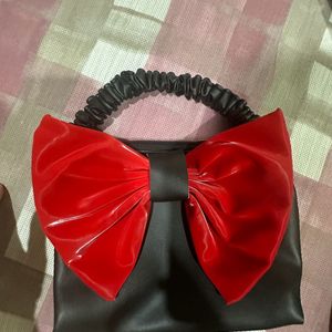 Black Red Bow Bag