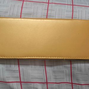 Golden Necklace Zip Purse Pouch For Long Chain