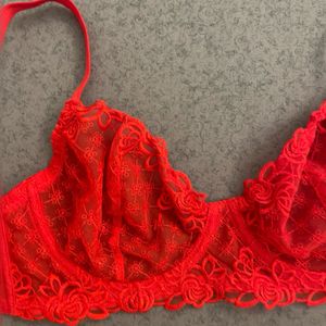 Red Lacey Bra