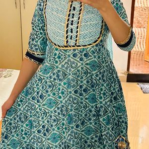 Sky Blue Anarkali Suit Set