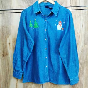 Denim Shirt Bust Size-42-44