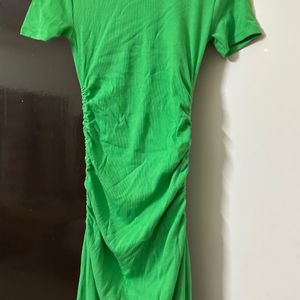 Green Bodycon Dress From Zara