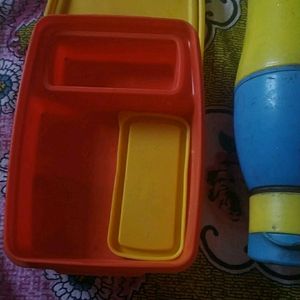 Combo Of Lunch Box And Water Bottle