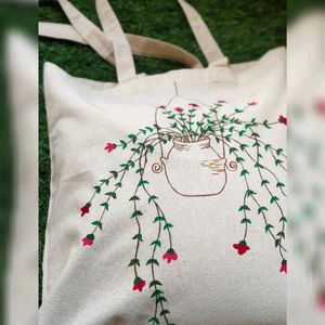 Hand painted tote bag