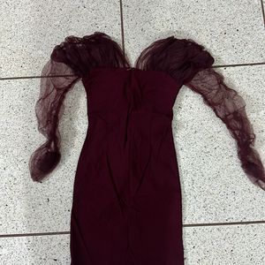 Beautiful Burgundy Bodycon Dress