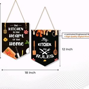 Designer Kitchen Quotes Wooden Wall Hanging