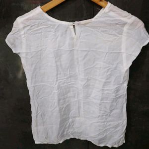 Indusdiva Beautiful Off-white Top For Summers