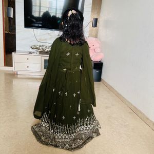 Mehndi Green Lehnga Choli