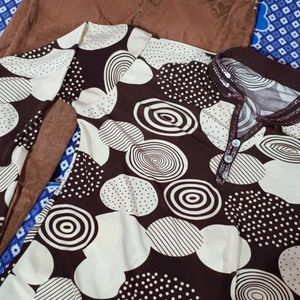 Combo Dress Kurta With Cholate Brown Jeans