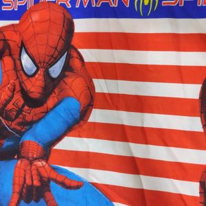 Spiderman Single Bedsheet Unstitched Material With Pillow Cover Material