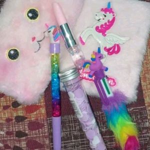 Unicorn Stationery Combo Of 6 Items