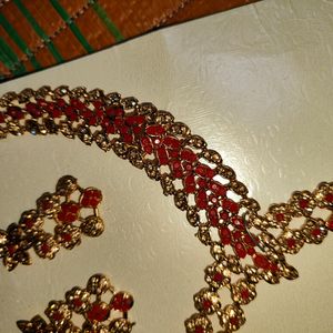 Red/Maroon With Golden Set