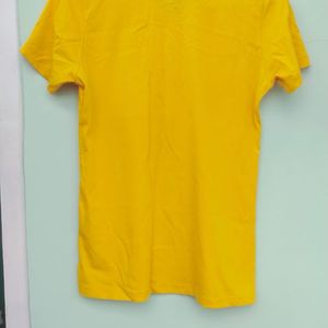 150 offer price Yellow pure cotton tshirt