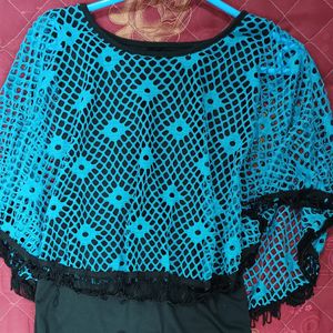 Back And Blue Pocchu Style Top