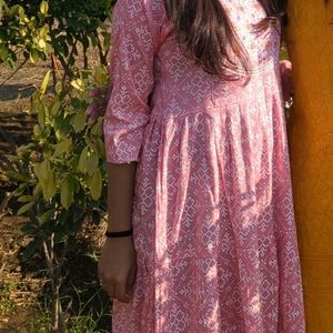 Pink Colour Round Kurti