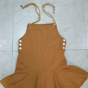 Brown Color Dungree Top