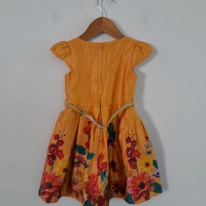 Yellow Printed Frock (Girl's)