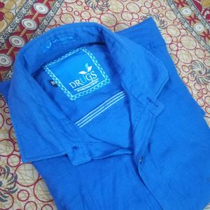 Royal Blue Over Sized Shirt For Women And Men