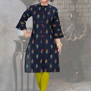 Straight Kurti  ( Navy Blue)