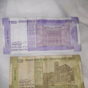 Rare And Unique 786 Notes 100rs & 20rs