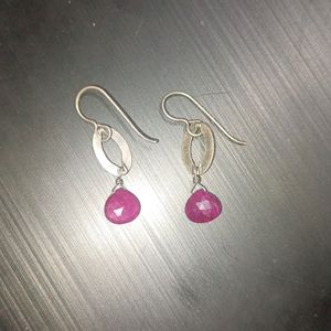 Vintage Ruby Earrings USA