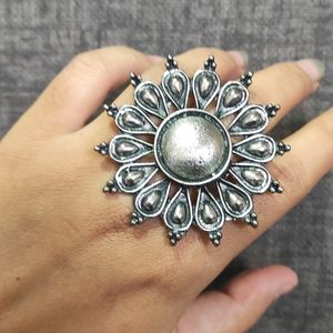 Silver Oxidized Ring